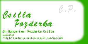 csilla pozderka business card